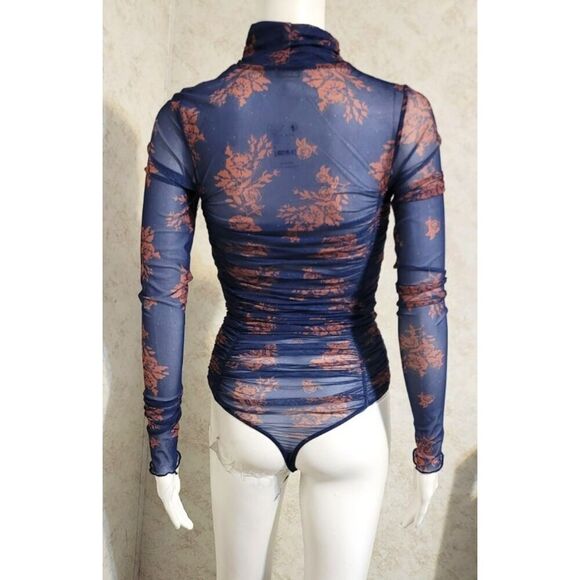 NWT - Free People Intimately Sheer Navy Body Suit - Size XS - Picture 4 of 10